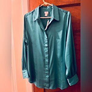 Chico's Vibrant Teal Silky Top
